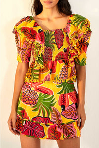 Jupe courte Fruit Dream en coton - Multicolore