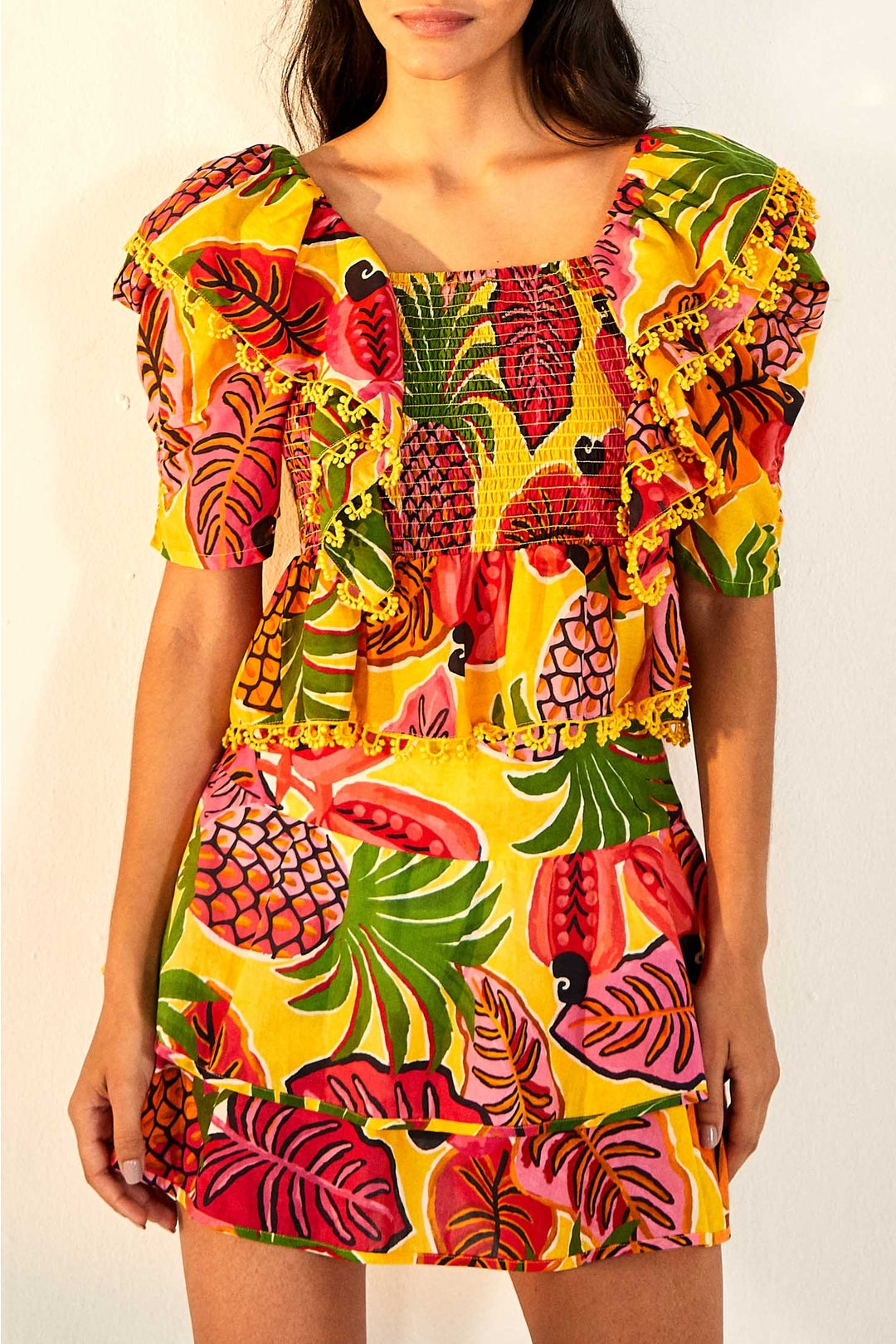 Jupe courte Fruit Dream en coton - Multicolore