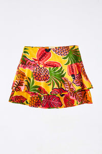 Jupe courte Fruit Dream en coton - Multicolore