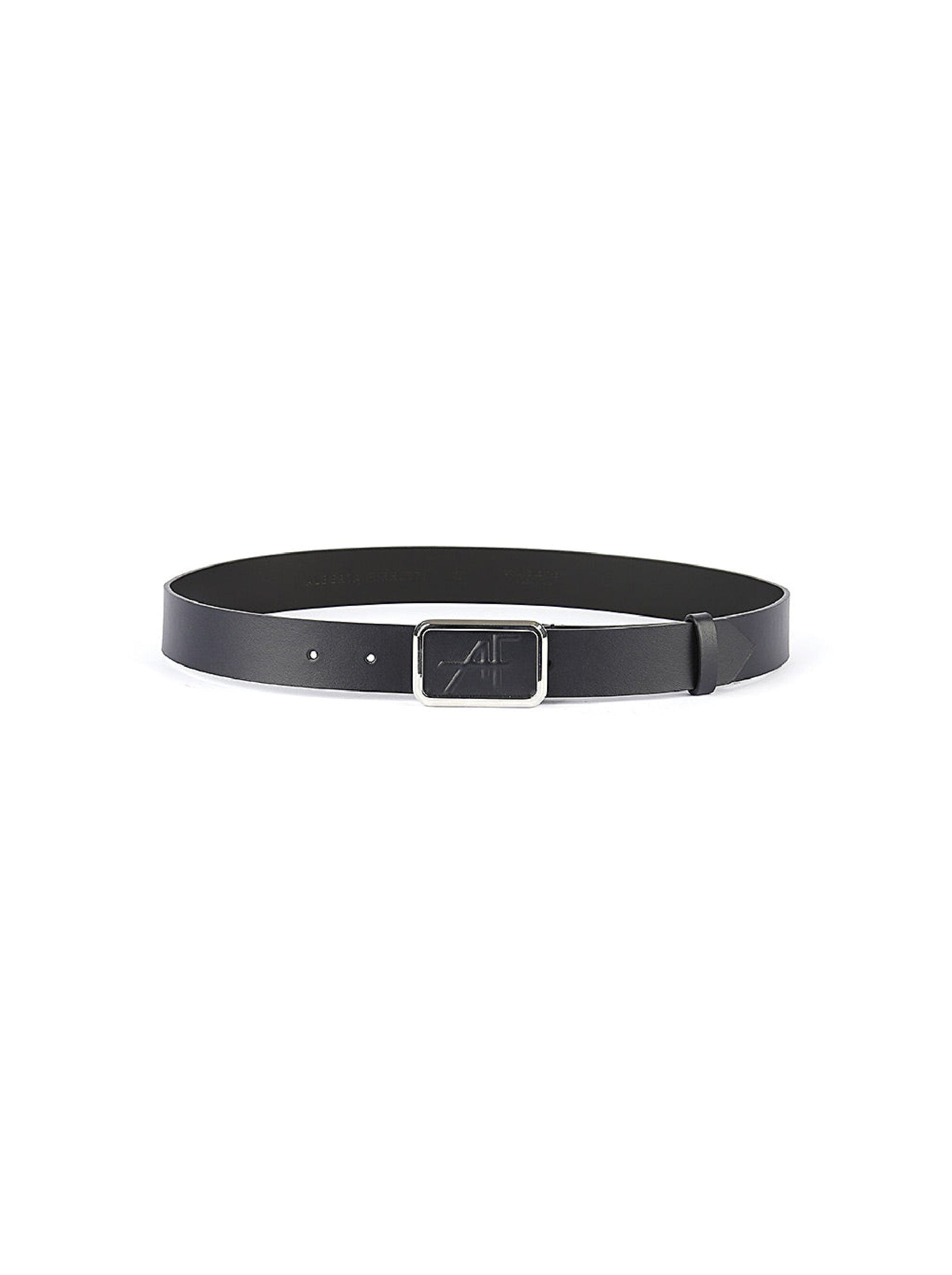 Buckle leather belt - Blue