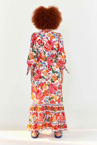 Spring Bananas cotton maxi dress - Red