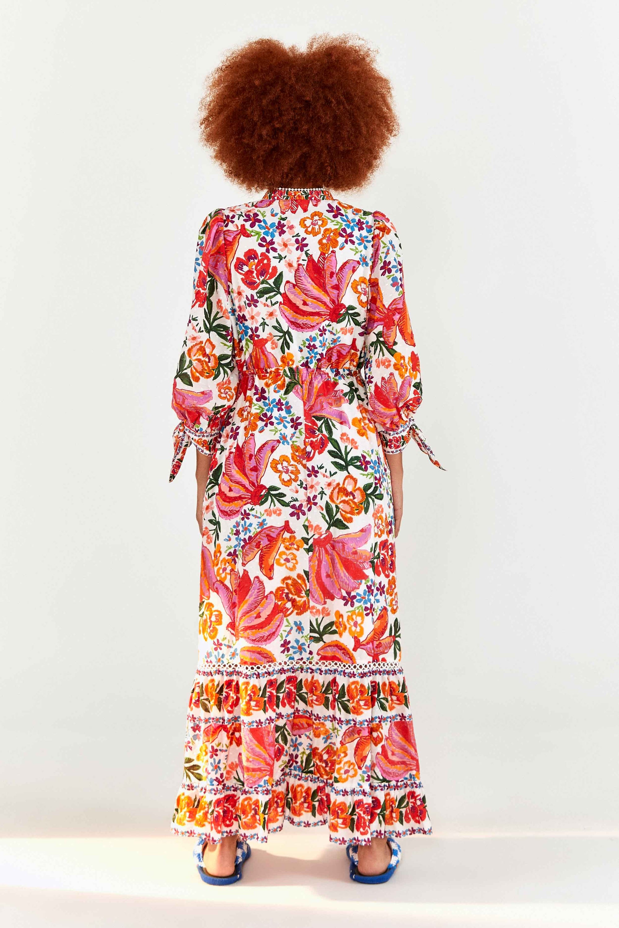 Spring Bananas cotton maxi dress - Red
