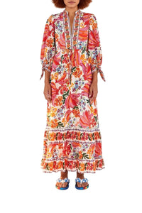 Spring Bananas cotton maxi dress - Red