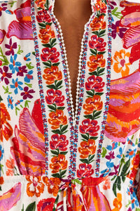 Spring Bananas cotton maxi dress - Red