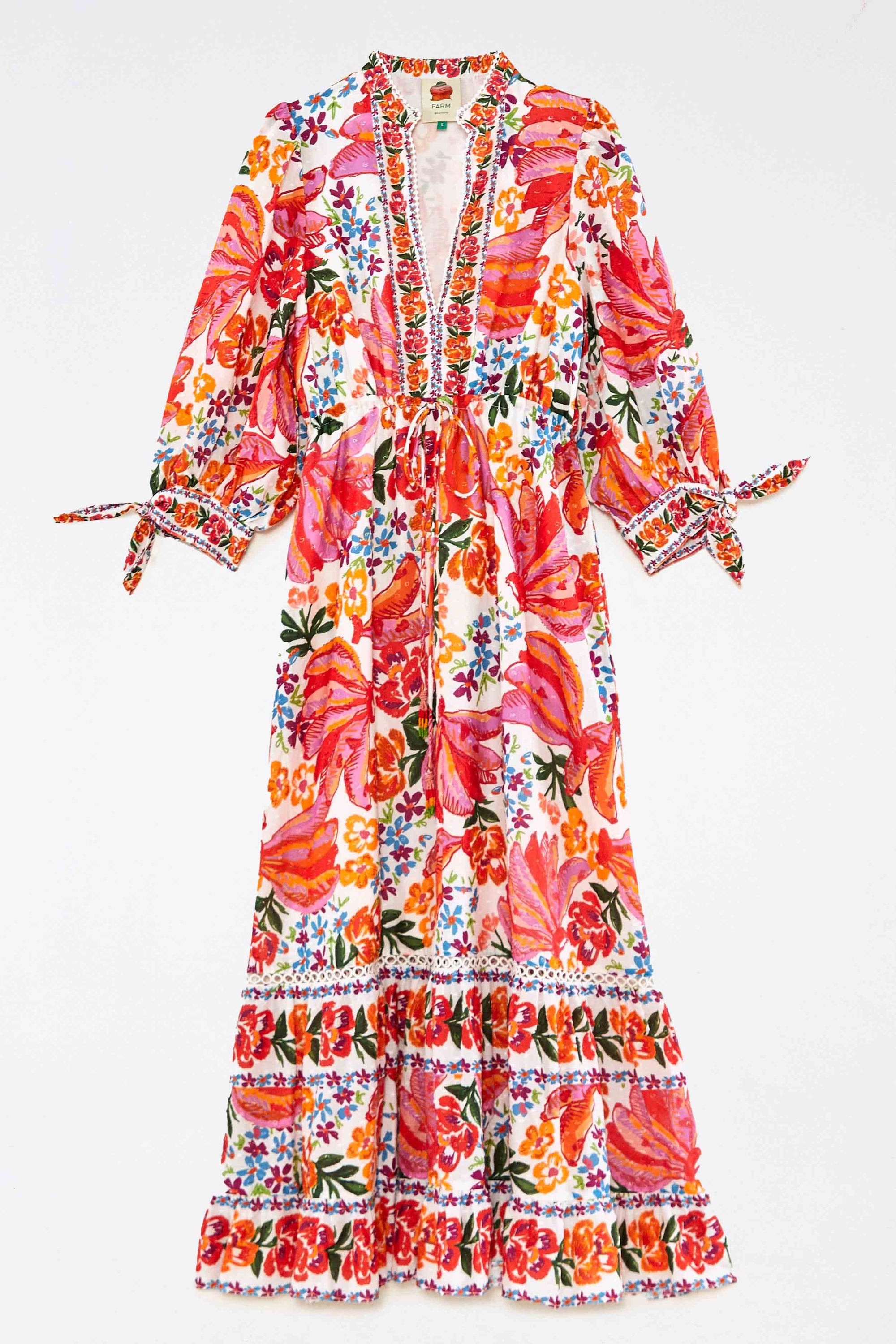 Spring Bananas cotton maxi dress - Red