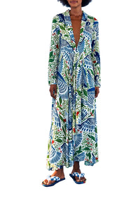 Robe longue Macaw Flight - Blanc