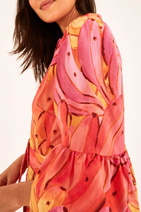 Robe midi Ombre Bananas en coton - Rose