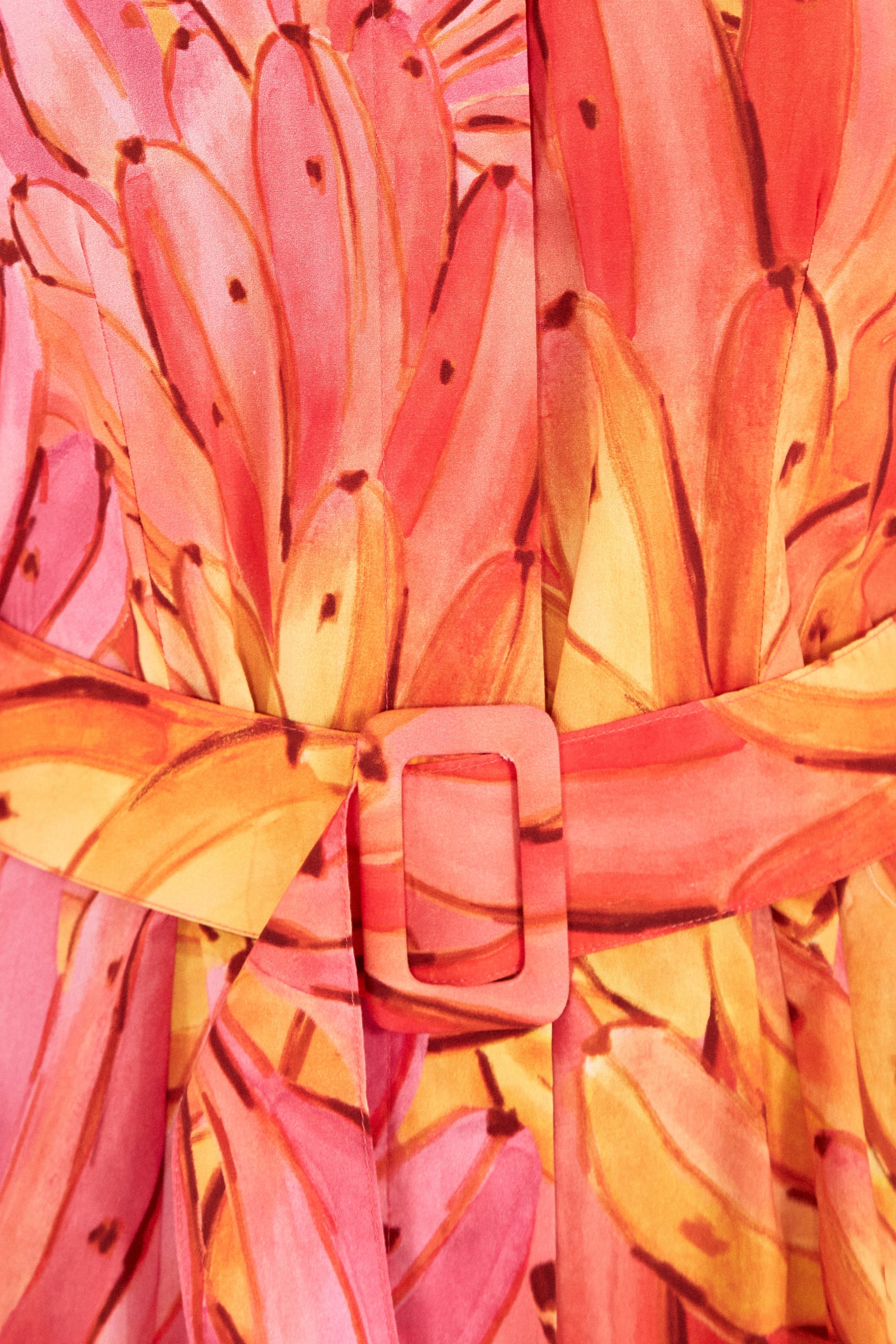 Robe midi Ombre Bananas en coton - Rose