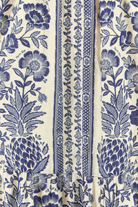 Robe longue Pineapple Garden - Bleu