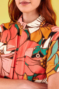 Cotton sunflower jumpsuit - Multicolour