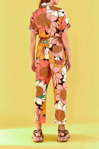 Cotton sunflower jumpsuit - Multicolour