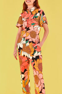 Cotton sunflower jumpsuit - Multicolour