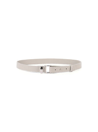 Ceinture en cuir lisse à boucle métallique - Grey