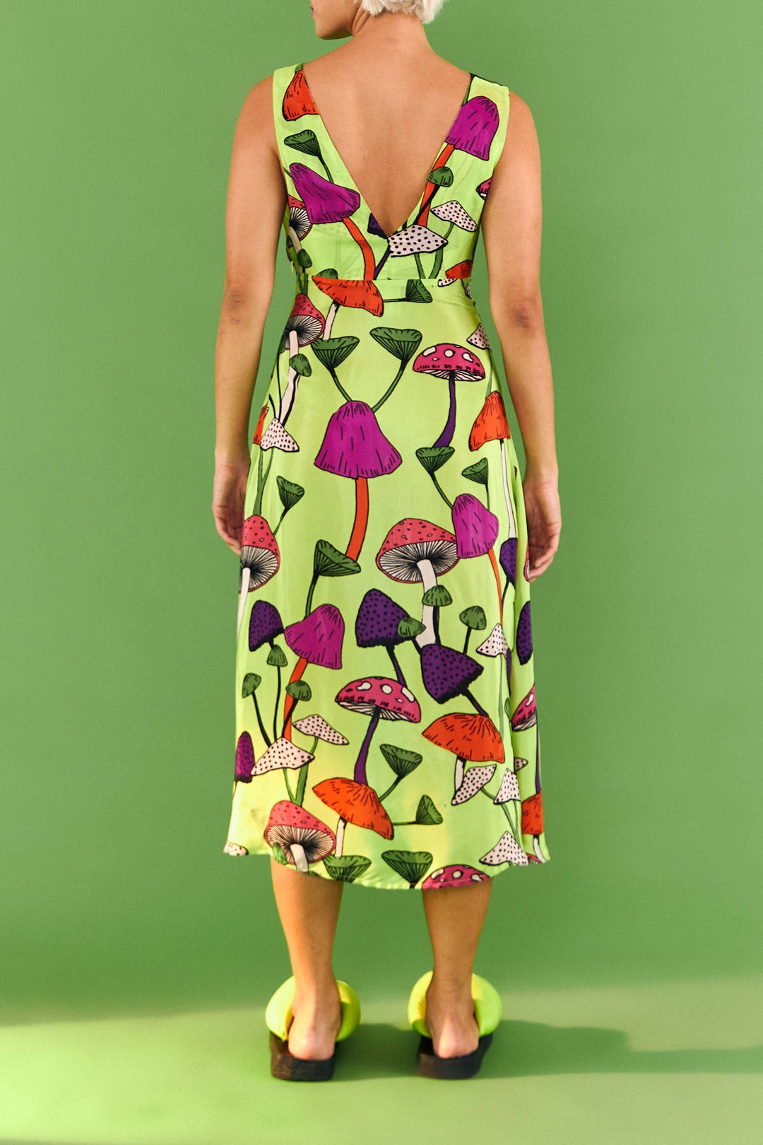 Mushroom midi dress - Green
