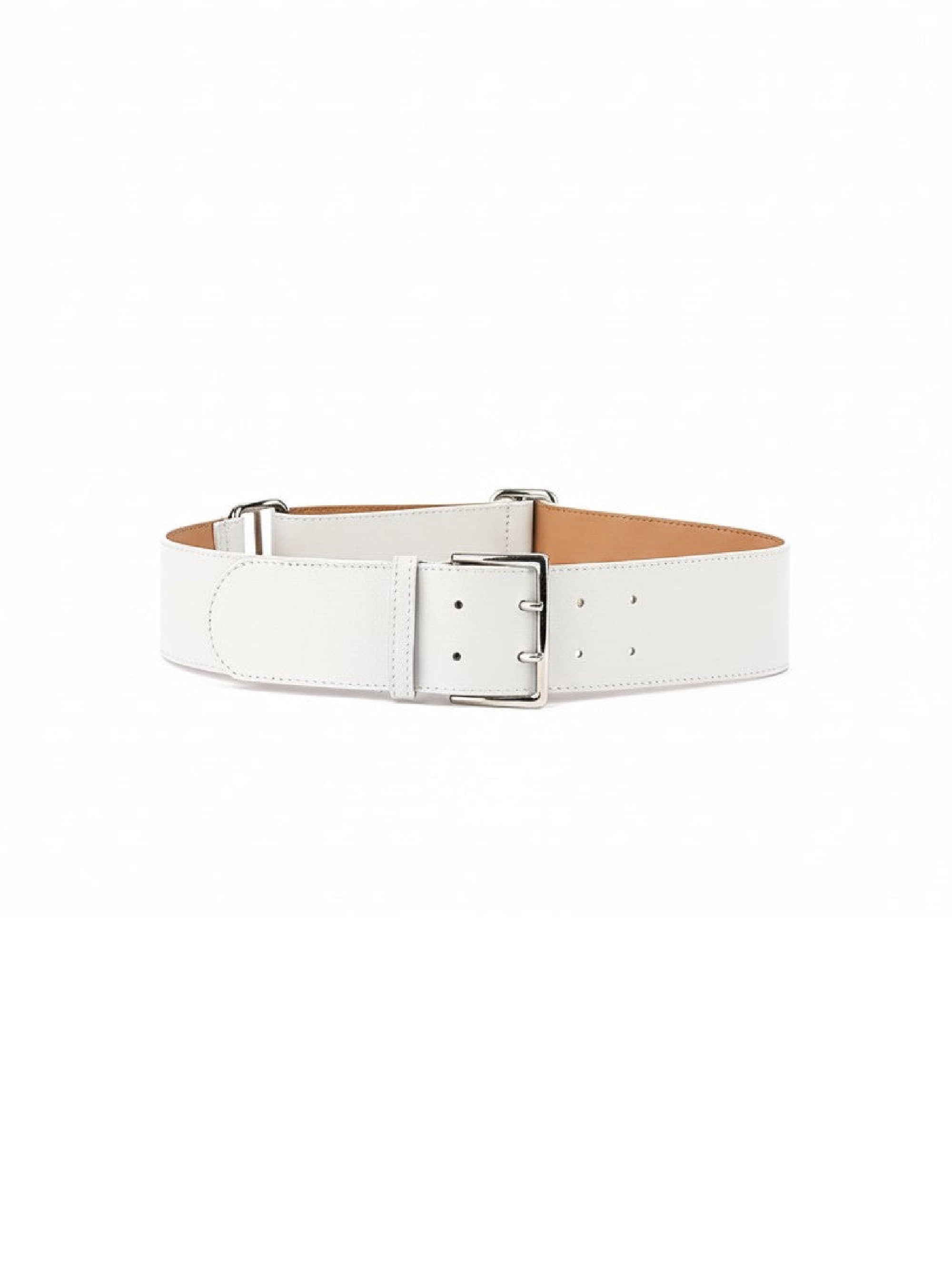 Ceinture en cuir à boucle - Ivory