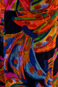 Robe courte Bananas Rainbow en lin - Multicolore