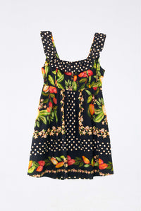 Robe courte Paradis cacao en coton - Multicolore