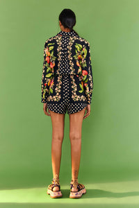 Short Paradise Cacao en lin - Multicolore