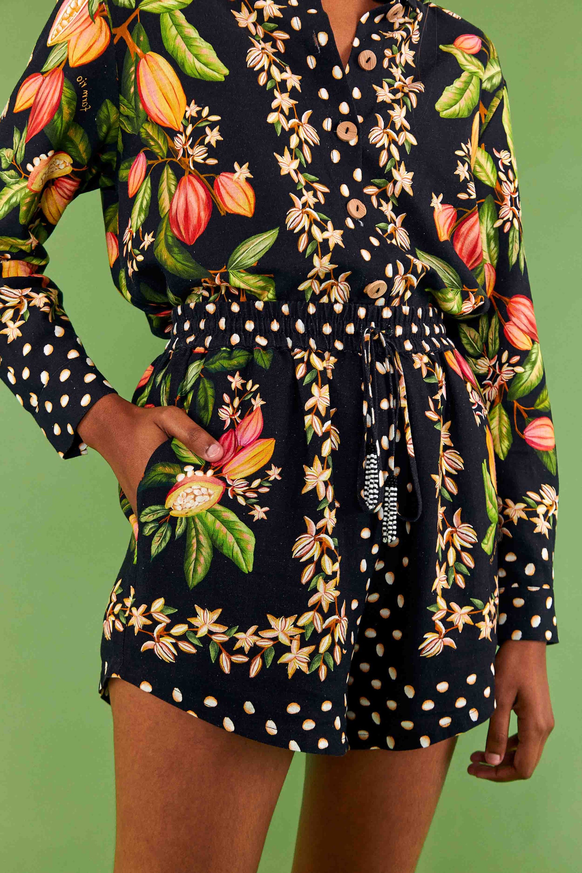 MEDIA OFF LINE_Short Paradise Cacao en lin - Multicolore