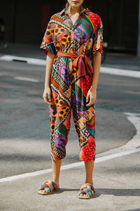 MEDIA OFF LINE_Combinaison Dotted Patch Scarf - Multicolore