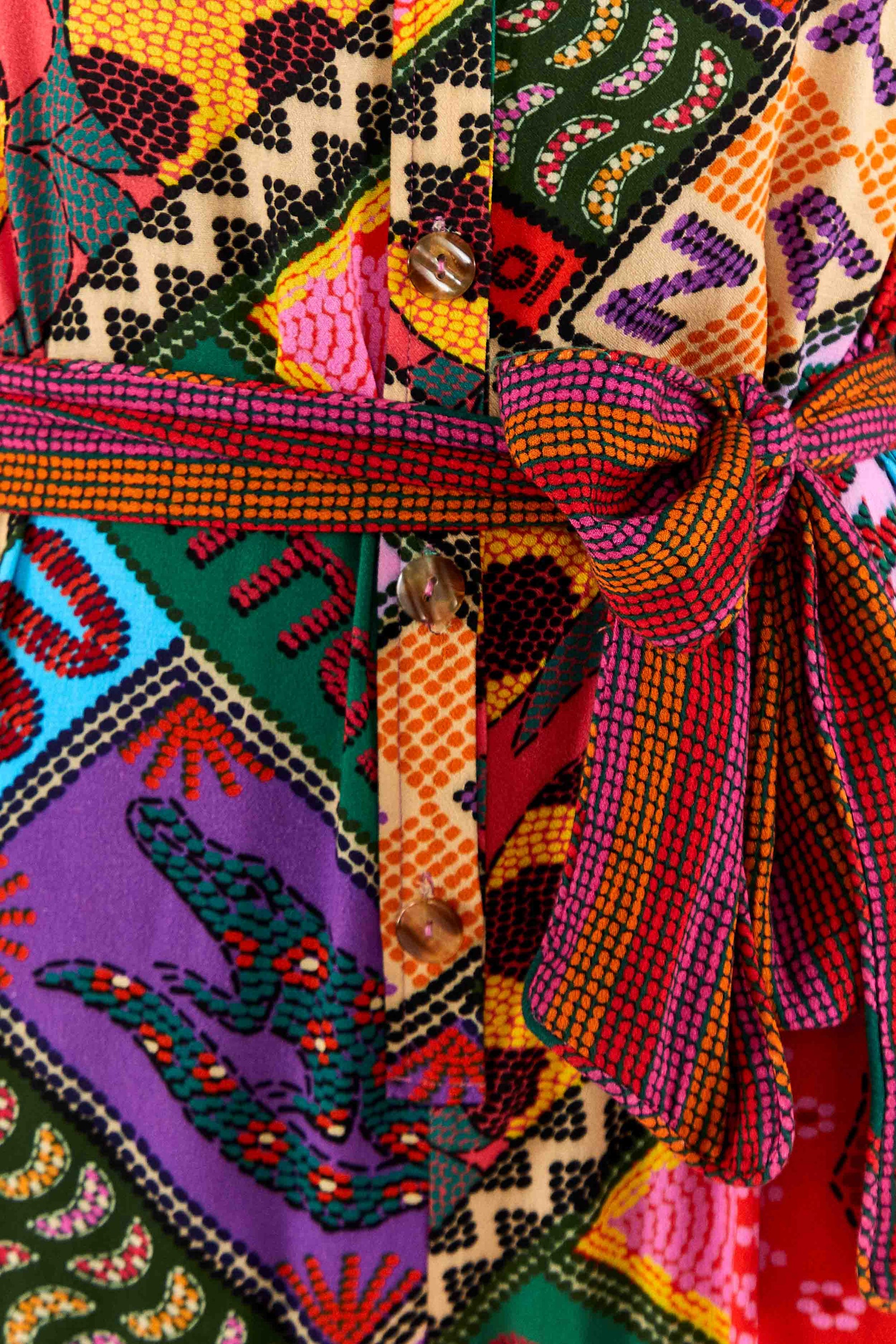 MEDIA OFF LINE_Combinaison Dotted Patch Scarf - Multicolore
