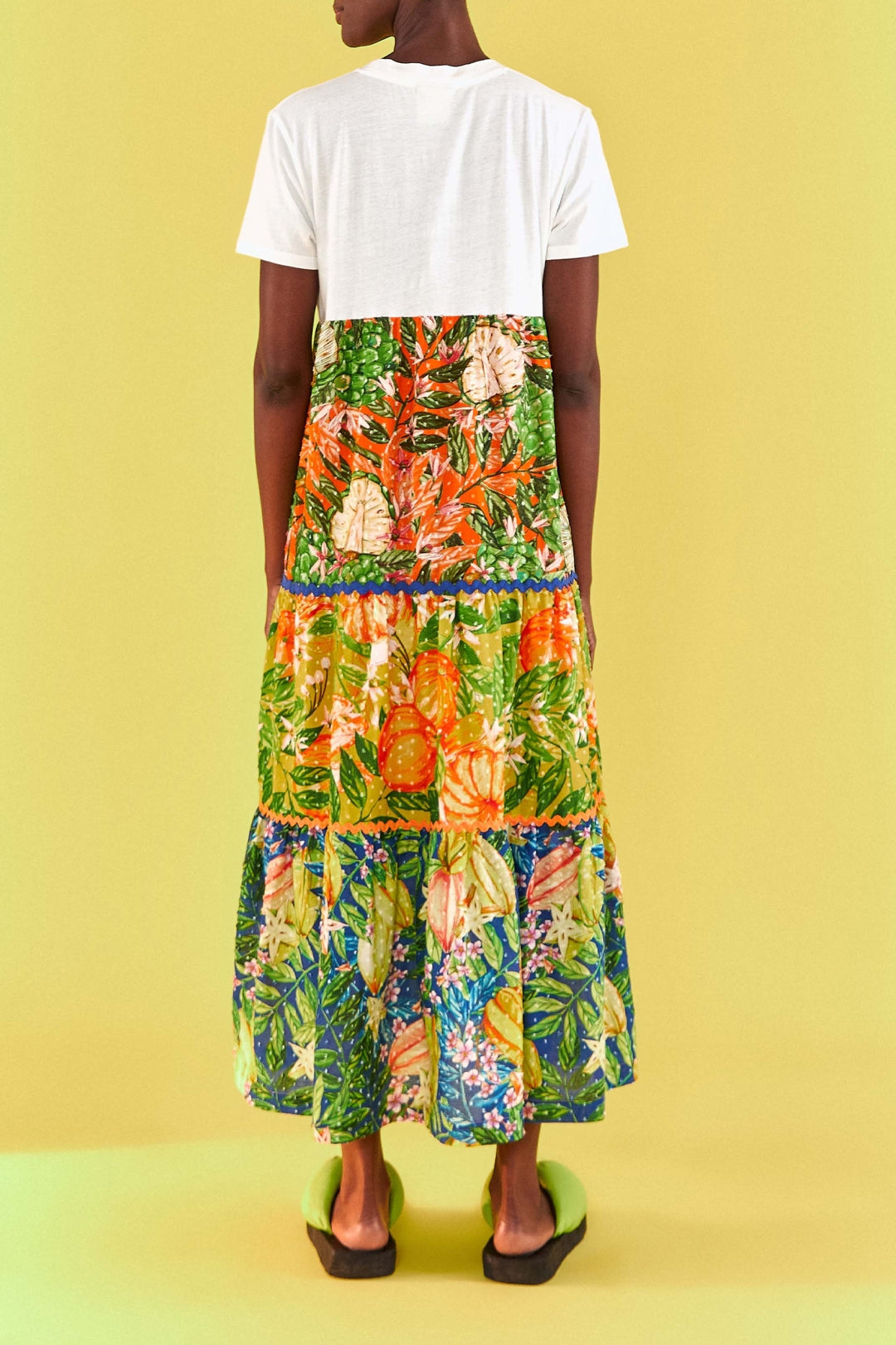 Caipirinha t-shirt-style maxi dress in cotton - Multicolour