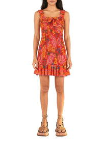 Robe courte Spring Bananas en coton - Rouge