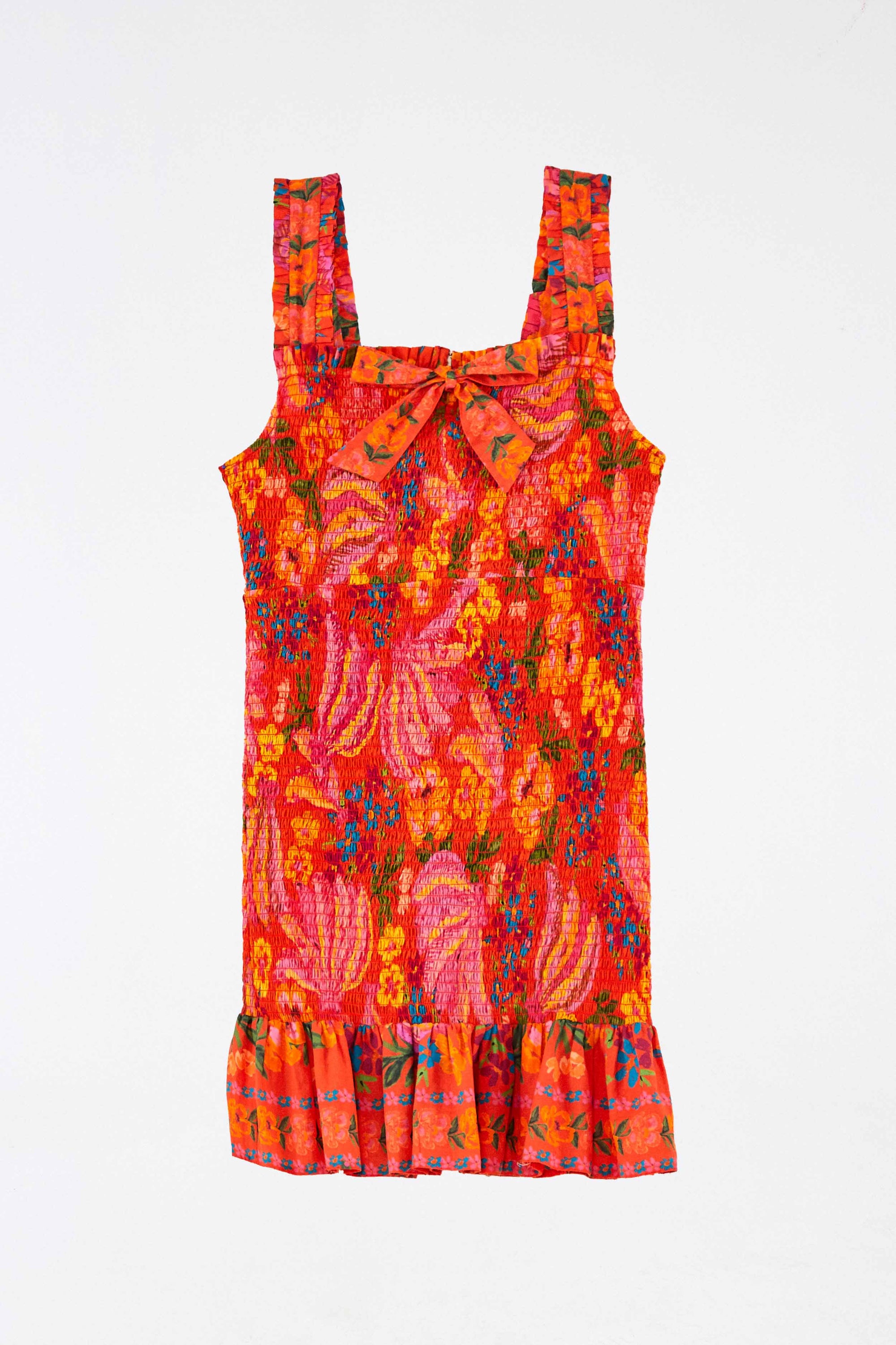 Robe courte Spring Bananas en coton - Rouge