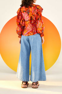 Spring Bananas cotton blouse - Red