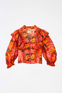 Spring Bananas cotton blouse - Red
