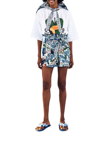 Short Macaw Flight en coton - Blanc