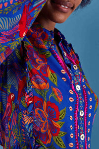 Macaw Flight short dress - Blue
