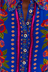 Macaw Flight short dress - Blue