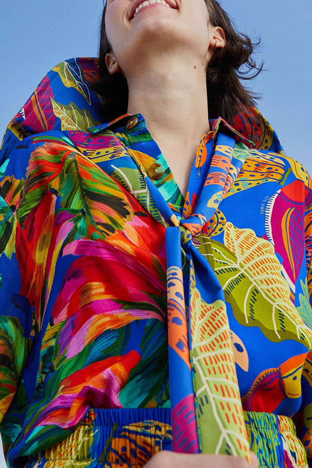 Chemise à imprimé - Bleu