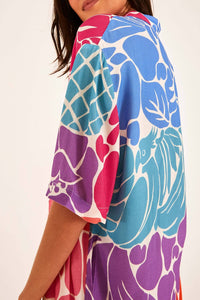 Chemise Uni Tropical Graphic - Multicolore
