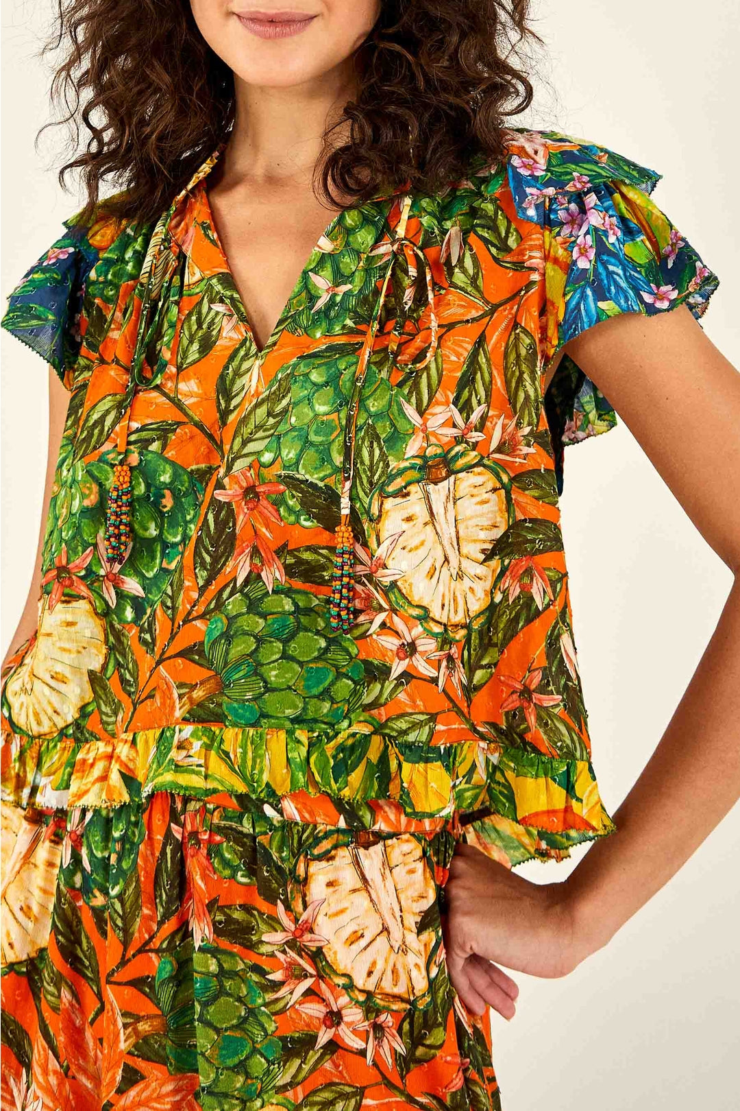 Blouse Caipirinha en coton - Multicolore