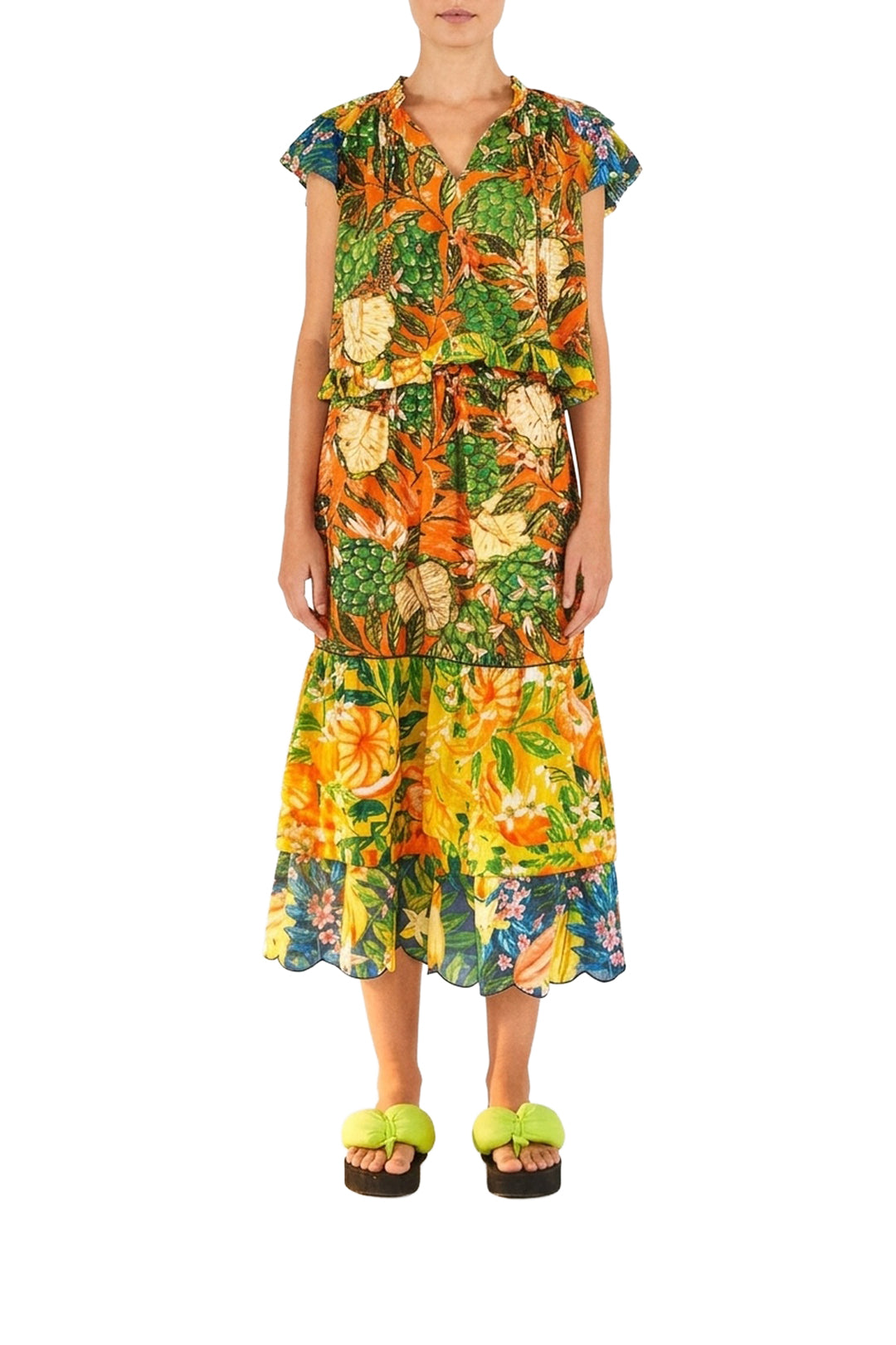 Blouse Caipirinha en coton - Multicolore