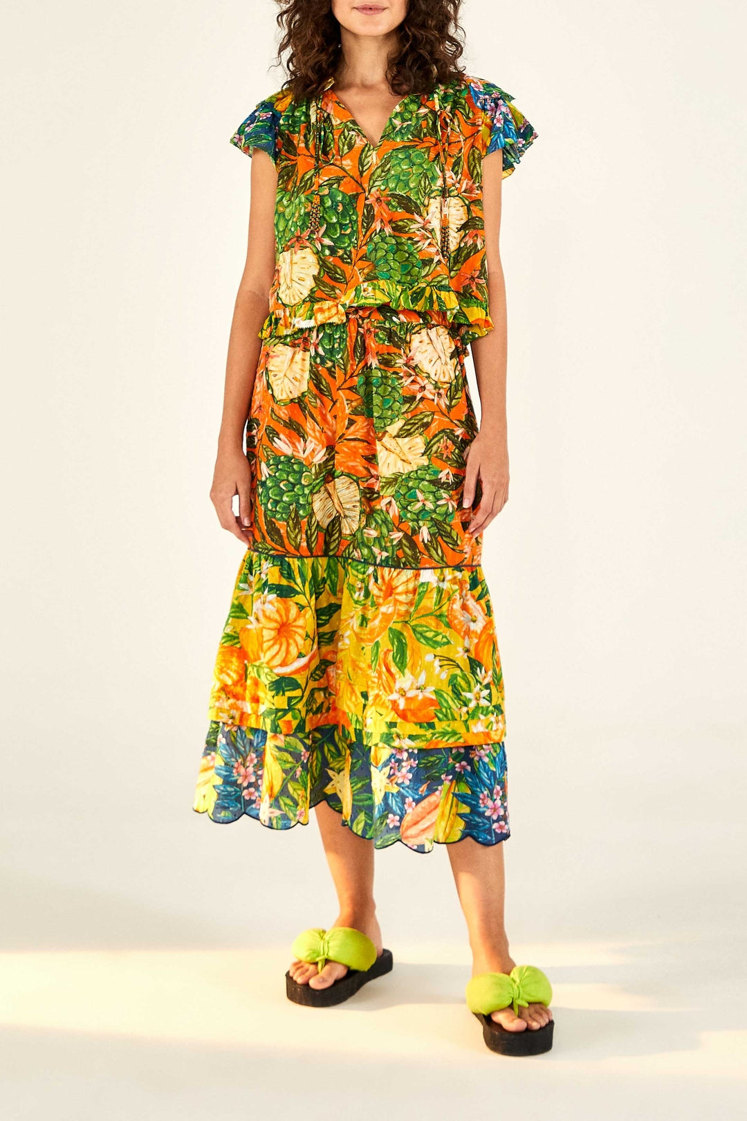 Blouse Caipirinha en coton - Multicolore
