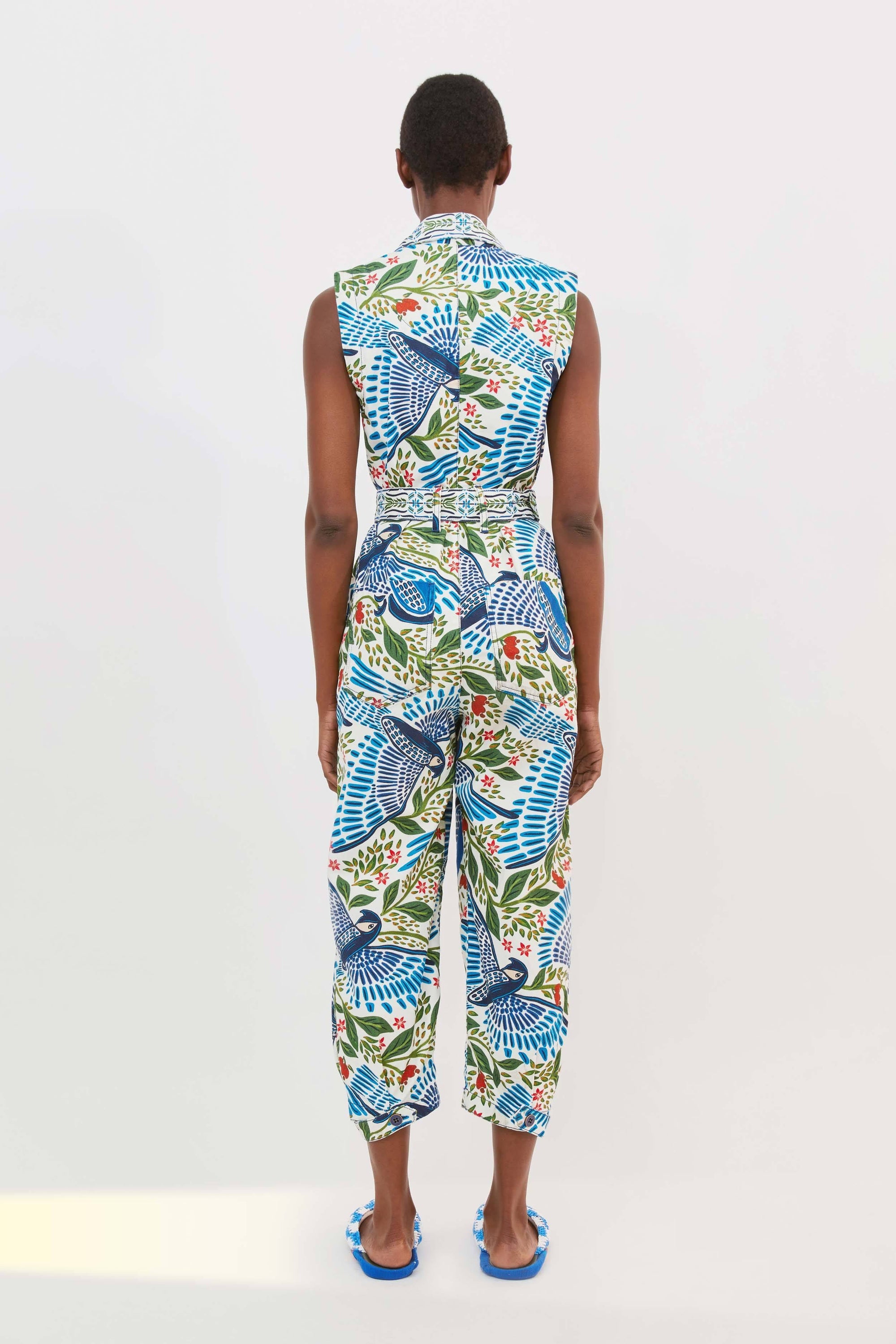 Combinaison Macaw Flight en toile de coton - Blanc
