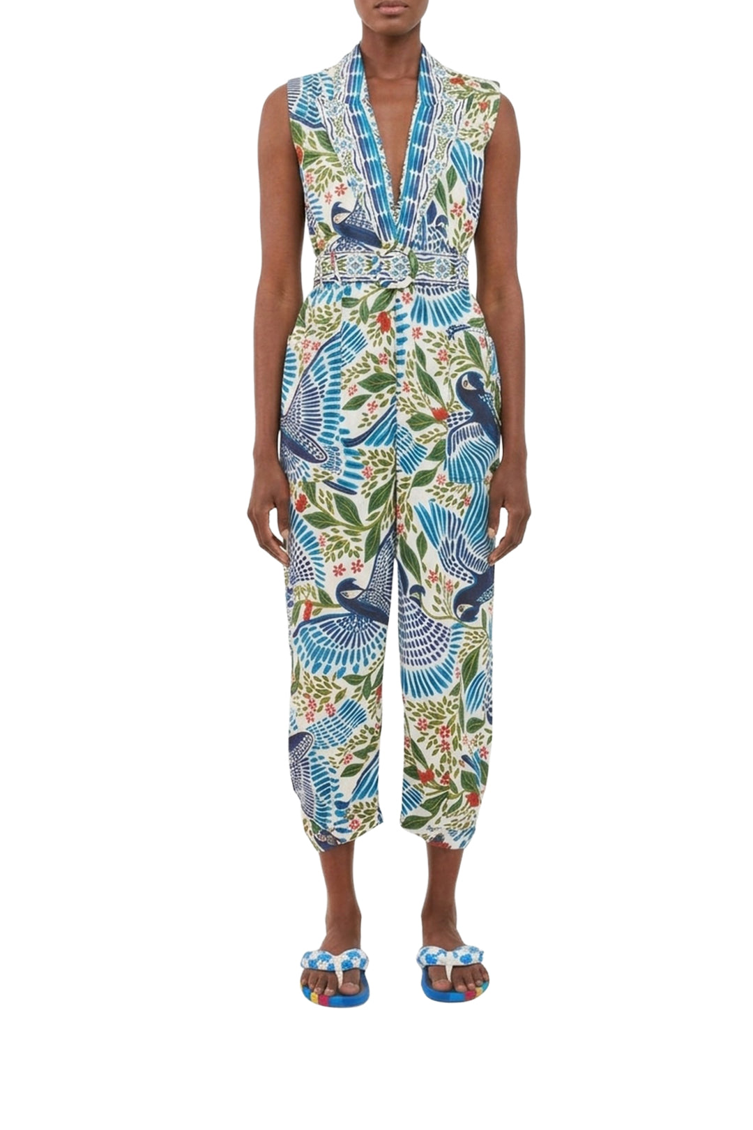 Combinaison Macaw Flight en toile de coton - Blanc