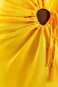 Robe midi Piping - Jaune