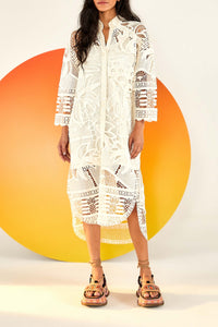 DJV_Off White Robes midi - Off White
