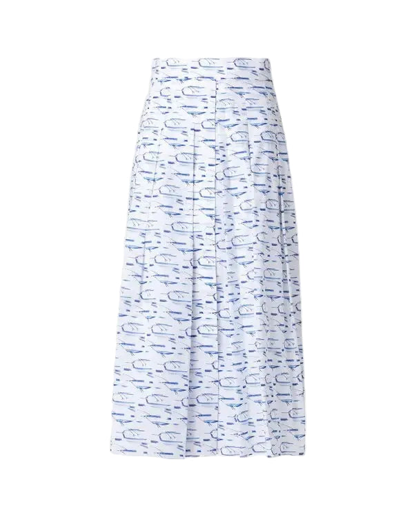 ECRU-DENIM SKIRT