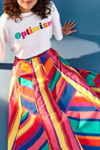 T-shirt à imprimé Optimism en coton - Blanc