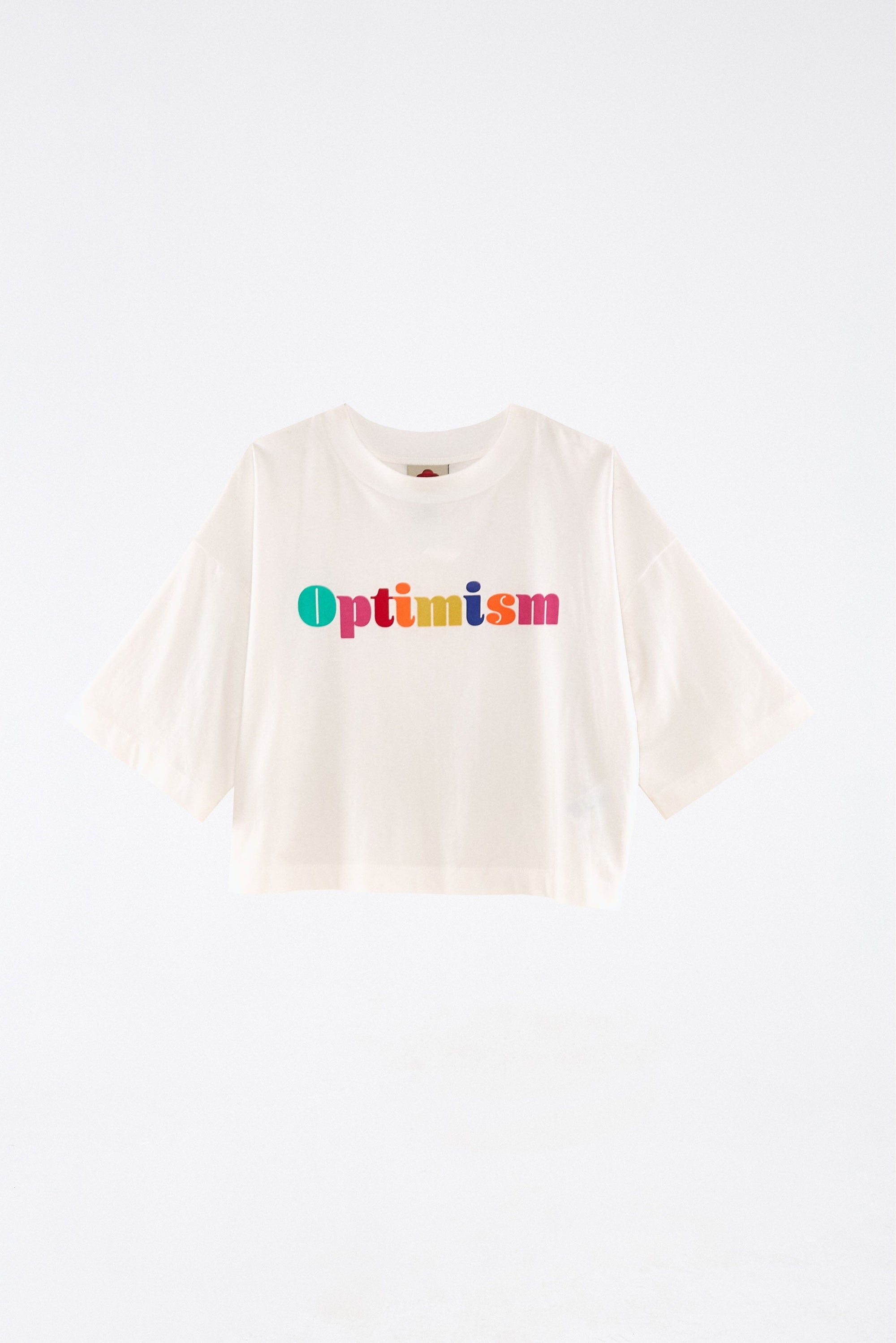 T-shirt à imprimé Optimism en coton - Blanc