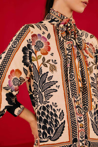 Robe courte Romantic Garden - Multicolore