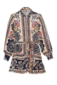 Robe courte Romantic Garden - Multicolore