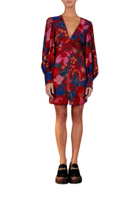 Robe courte Snake Garden - Rose