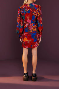 Robe courte Snake Garden - Rose