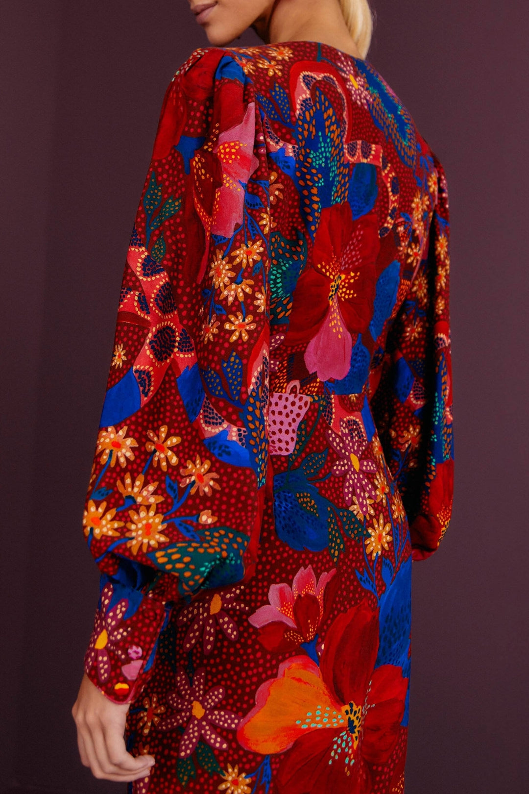 Robe courte Snake Garden - Rose